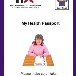 Front cover of the Easy Read My Health Passport in English